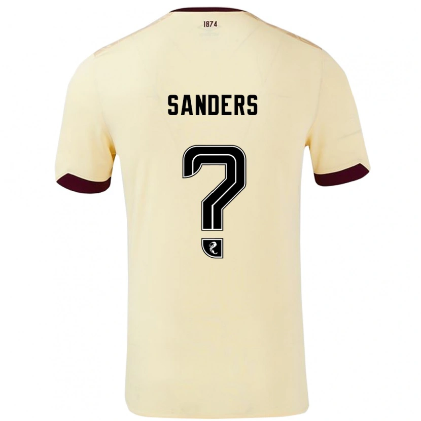 Danxen Mann Charlie Sanders #0 Krem Burgund Bortetrøye Drakt Trøye 2024/25 Skjorter T-Skjorte
