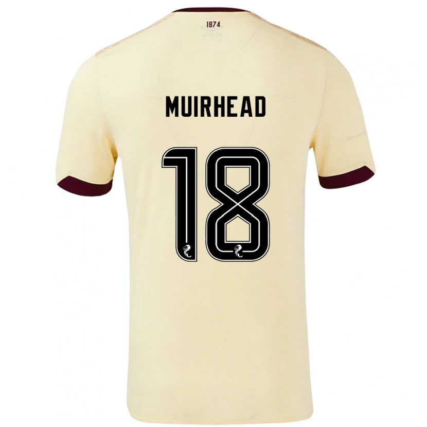 Danxen Mann Owen Muirhead #18 Krem Burgund Bortetrøye Drakt Trøye 2024/25 Skjorter T-Skjorte