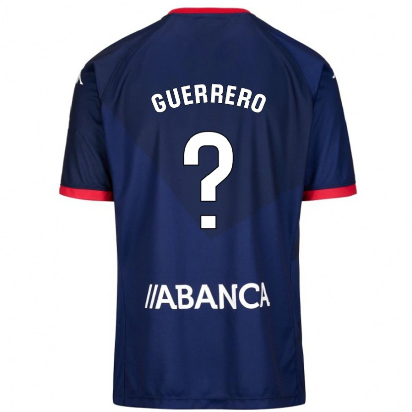 Danxen Mann Adrián Guerrero #0 Marineblå Bortetrøye Drakt Trøye 2024/25 Skjorter T-Skjorte