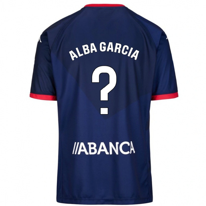 Danxen Mann Lucía Alba García #13 Marineblå Bortetrøye Drakt Trøye 2024/25 Skjorter T-Skjorte
