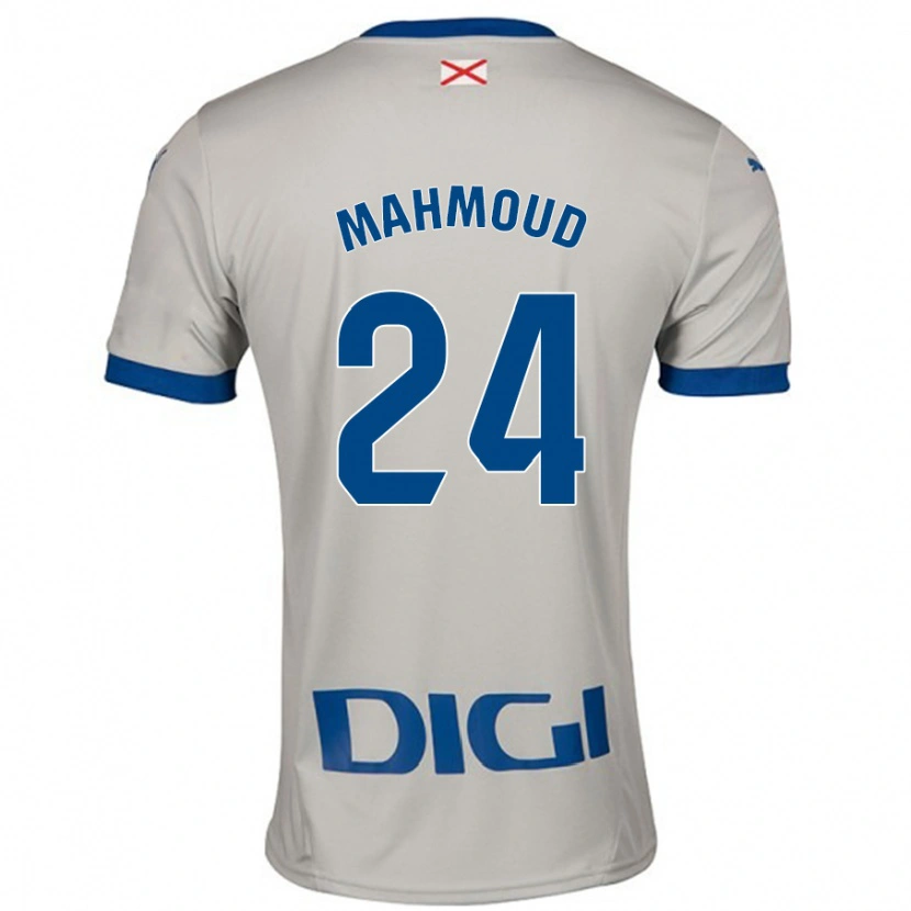 Danxen Mann Abdallahi Mahmoud #24 Lys Grå Bortetrøye Drakt Trøye 2024/25 Skjorter T-Skjorte