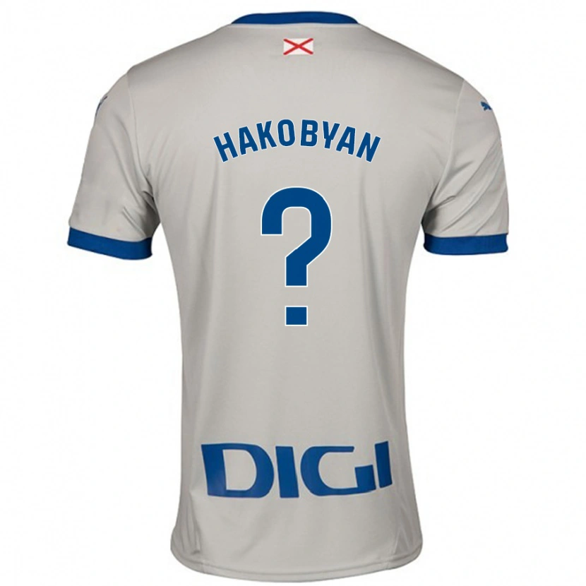 Danxen Mann Andranik Hakobyan #0 Lys Grå Bortetrøye Drakt Trøye 2024/25 Skjorter T-Skjorte