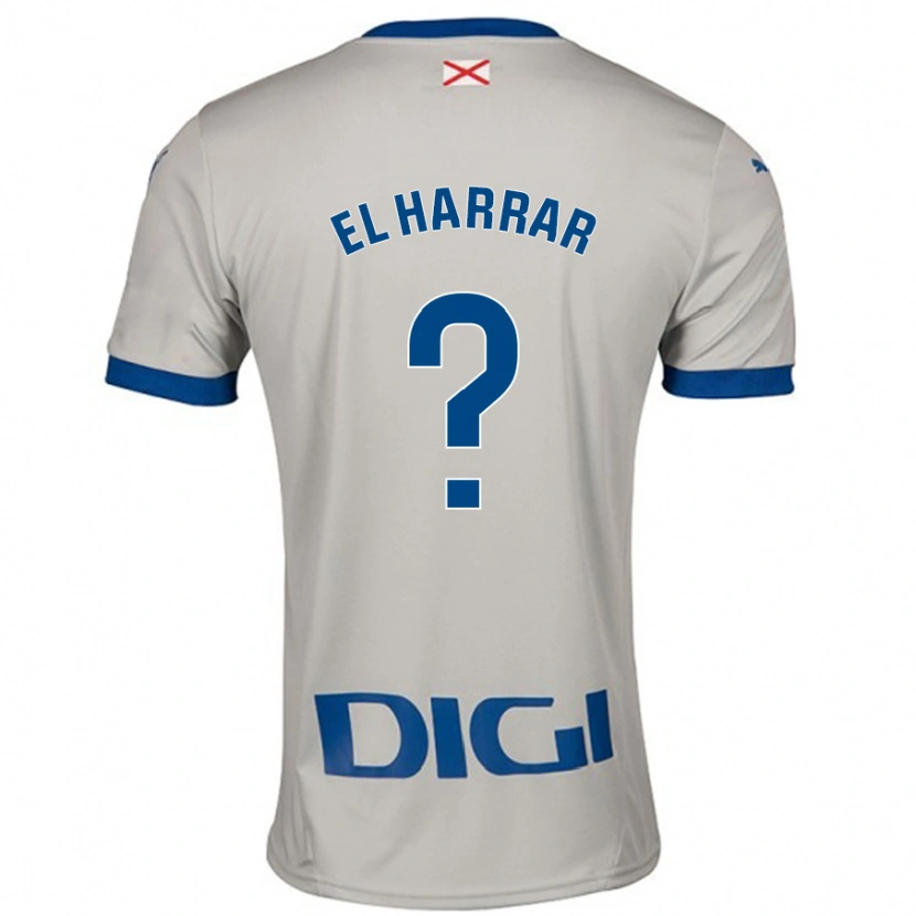 Danxen Mann Mohamed El Harrar #0 Lys Grå Bortetrøye Drakt Trøye 2024/25 Skjorter T-Skjorte