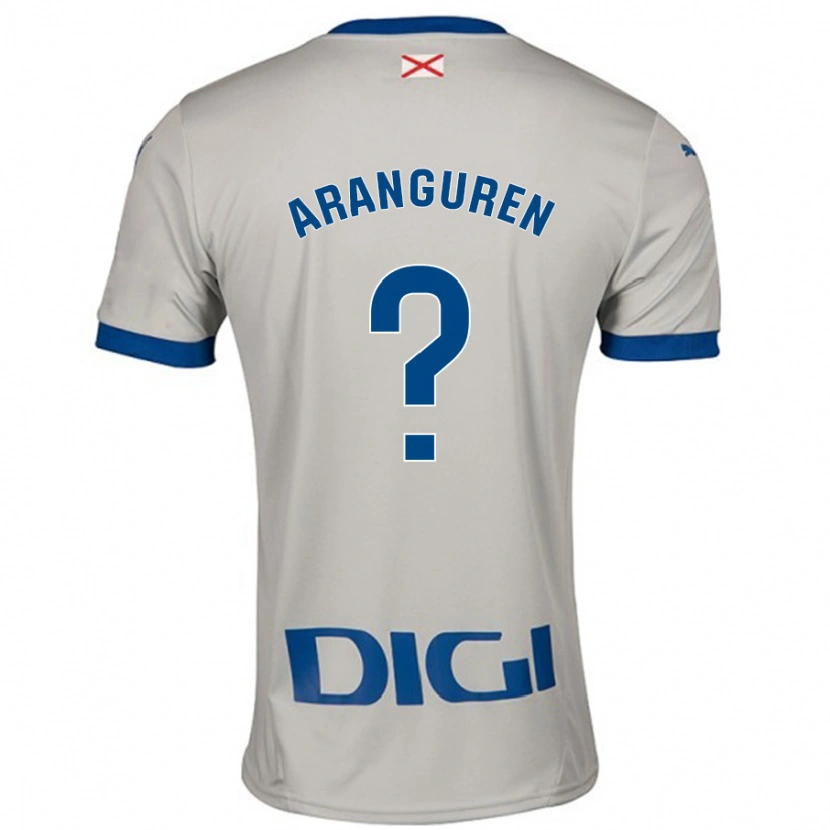Danxen Mann Aitor Aranguren #0 Lys Grå Bortetrøye Drakt Trøye 2024/25 Skjorter T-Skjorte