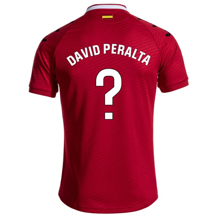 Danxen Mann Juan David Peralta #0 Mørk Rød Bortetrøye Drakt Trøye 2024/25 Skjorter T-Skjorte