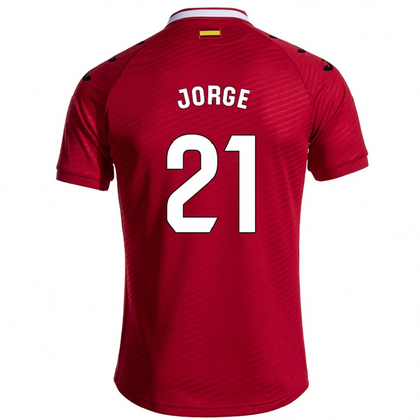 Danxen Mann Jeremy Jorge #21 Mørk Rød Bortetrøye Drakt Trøye 2024/25 Skjorter T-Skjorte