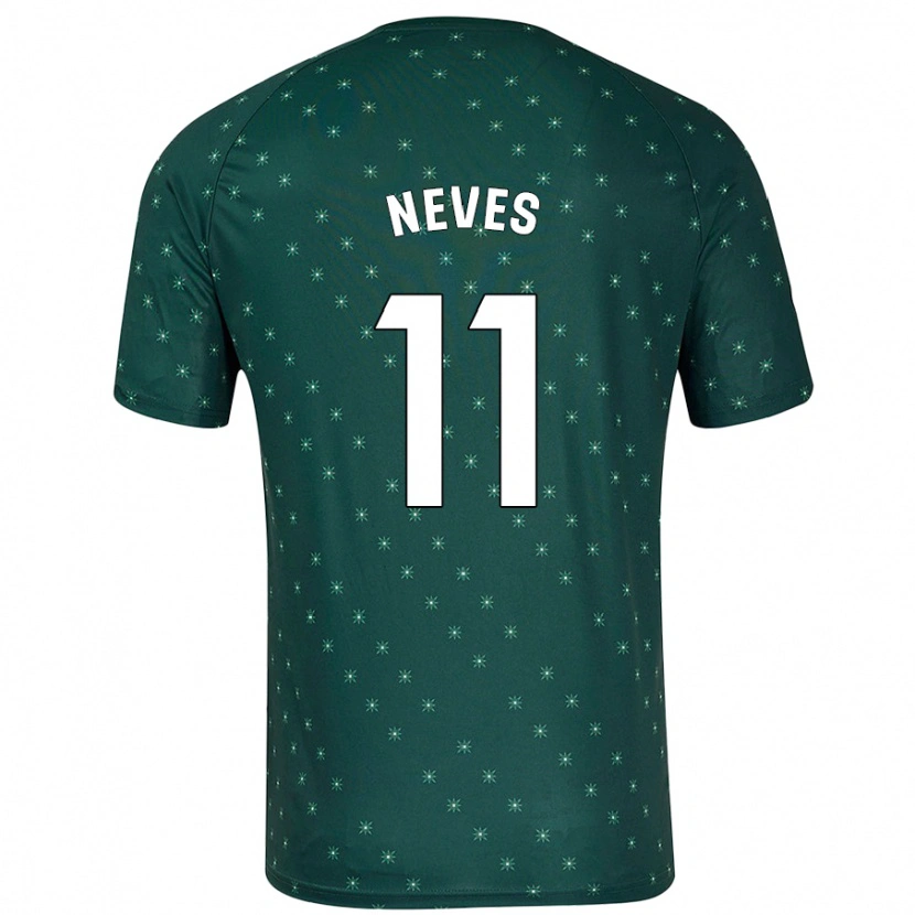 Danxen Mann Hugo Neves #11 Mørkegrønn Bortetrøye Drakt Trøye 2024/25 Skjorter T-Skjorte