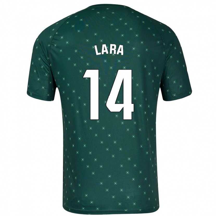 Danxen Mann Luis Lara #14 Mørkegrønn Bortetrøye Drakt Trøye 2024/25 Skjorter T-Skjorte