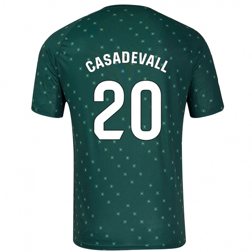 Danxen Mann Marçal Casadevall #20 Mørkegrønn Bortetrøye Drakt Trøye 2024/25 Skjorter T-Skjorte