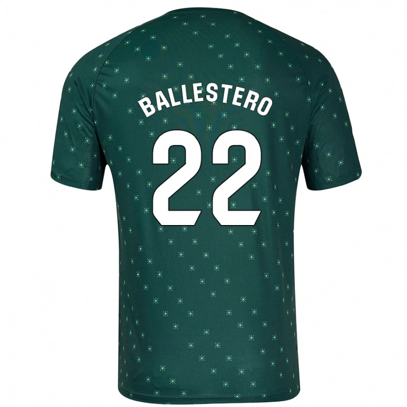 Danxen Mann Carlos Ballestero #22 Mørkegrønn Bortetrøye Drakt Trøye 2024/25 Skjorter T-Skjorte