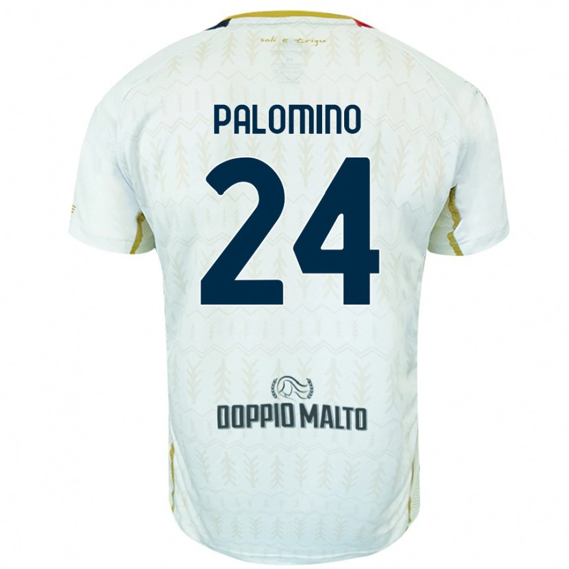 Danxen Mann José Luis Palomino #24 Hvit Bortetrøye Drakt Trøye 2024/25 Skjorter T-Skjorte
