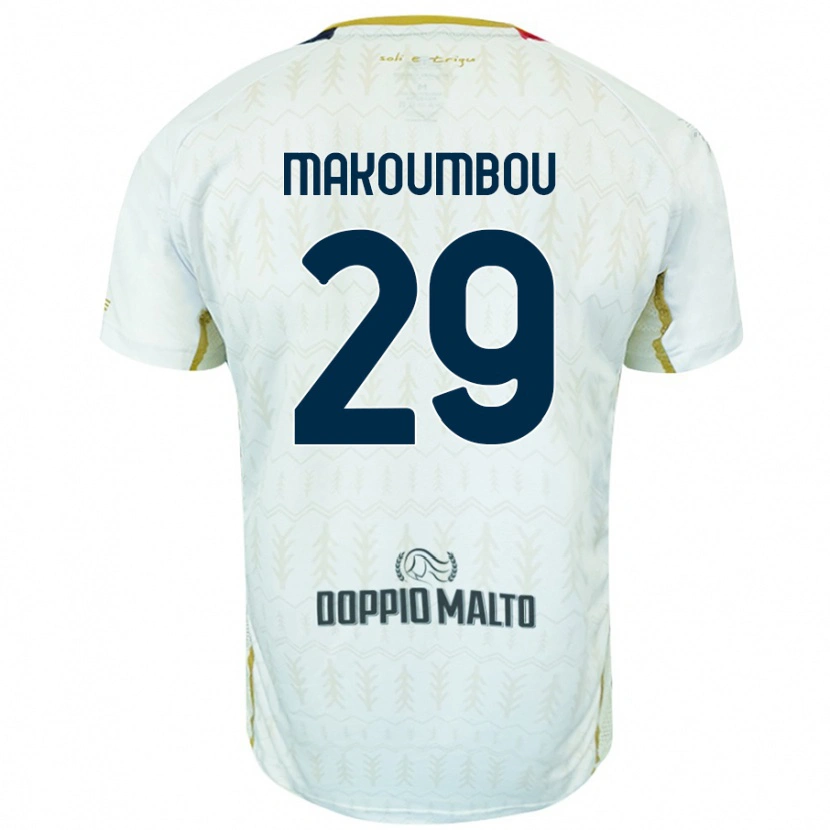 Danxen Mann Antoine Makoumbou #29 Hvit Bortetrøye Drakt Trøye 2024/25 Skjorter T-Skjorte