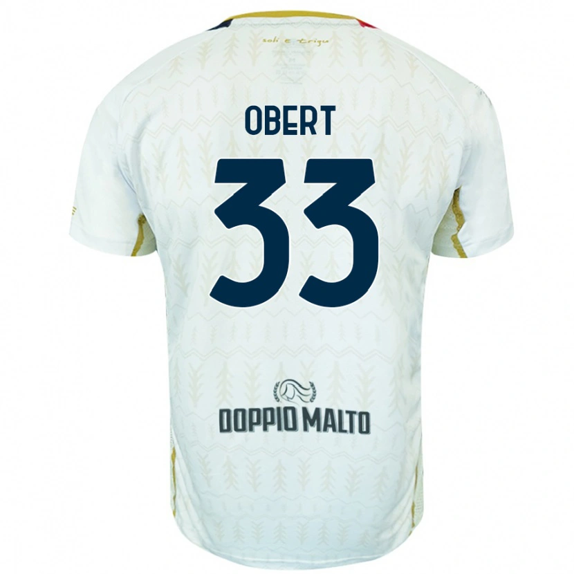 Danxen Mann Adam Obert #33 Hvit Bortetrøye Drakt Trøye 2024/25 Skjorter T-Skjorte