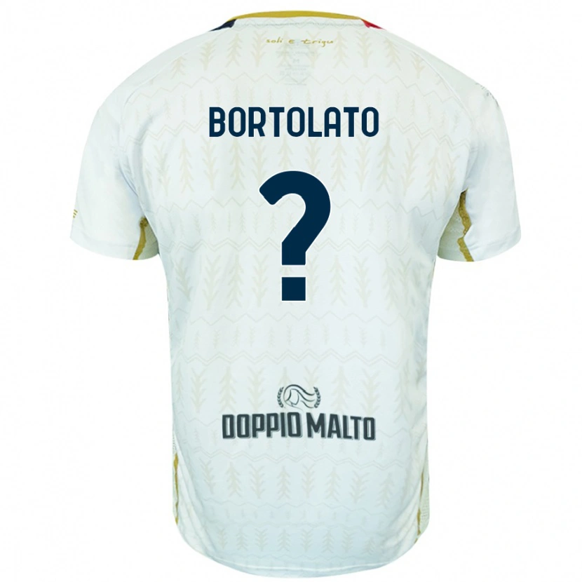 Danxen Mann Filippo Bortolato #0 Hvit Bortetrøye Drakt Trøye 2024/25 Skjorter T-Skjorte