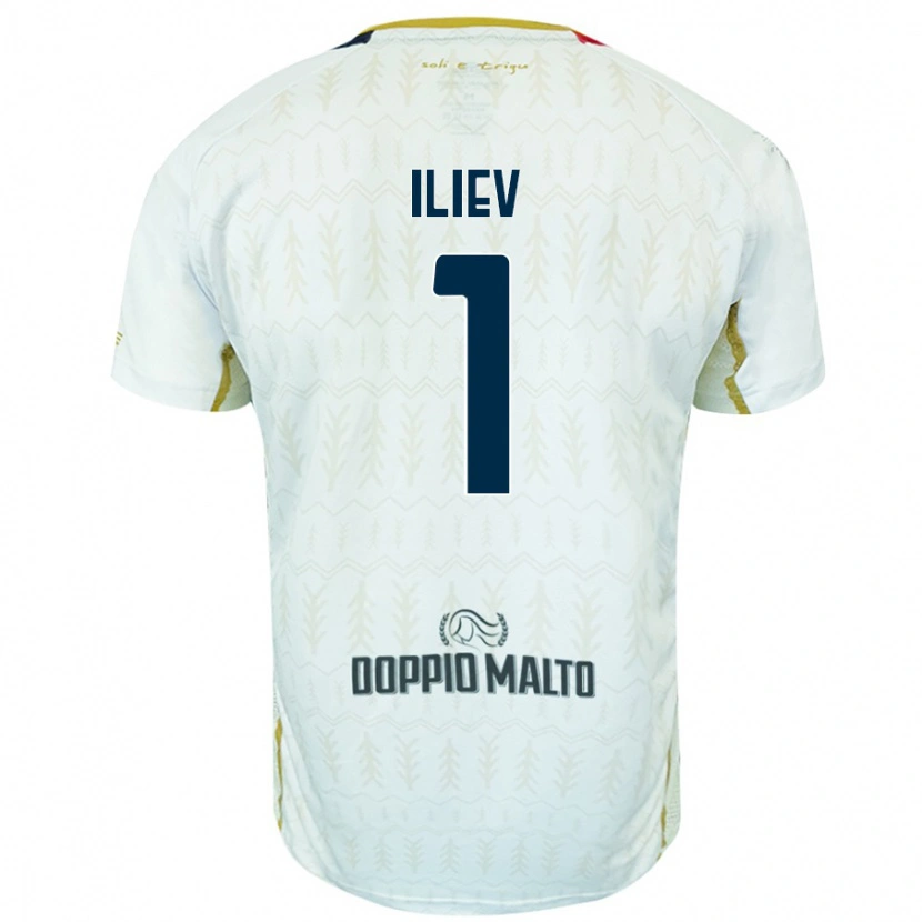 Danxen Mann Velizar-Iliya Iliev #1 Hvit Bortetrøye Drakt Trøye 2024/25 Skjorter T-Skjorte