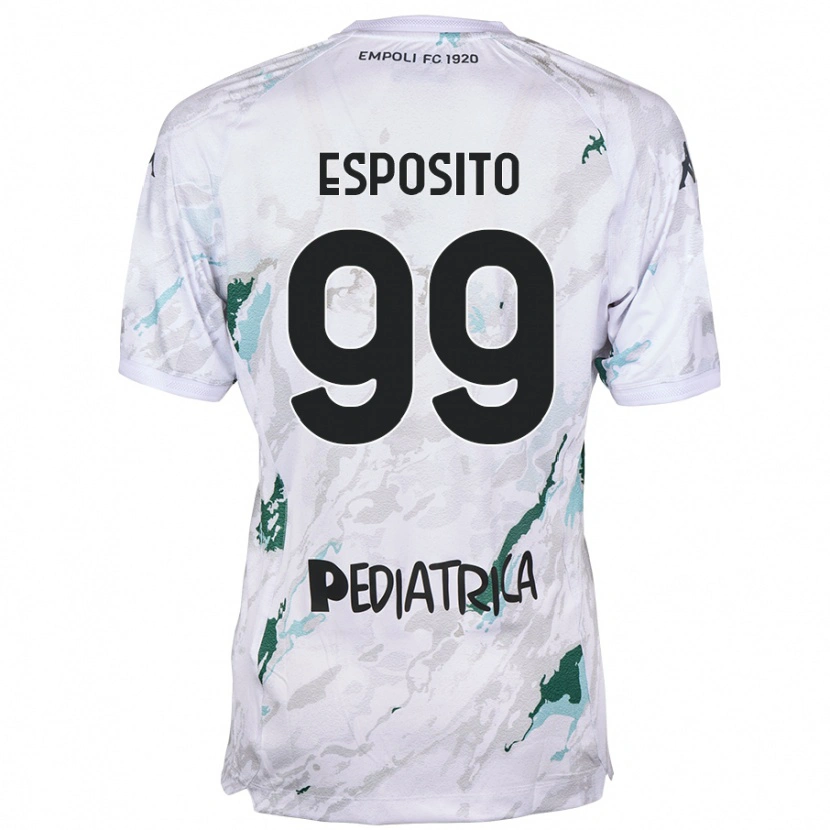 Danxen Mann Sebastiano Esposito #99 Grå Bortetrøye Drakt Trøye 2024/25 Skjorter T-Skjorte