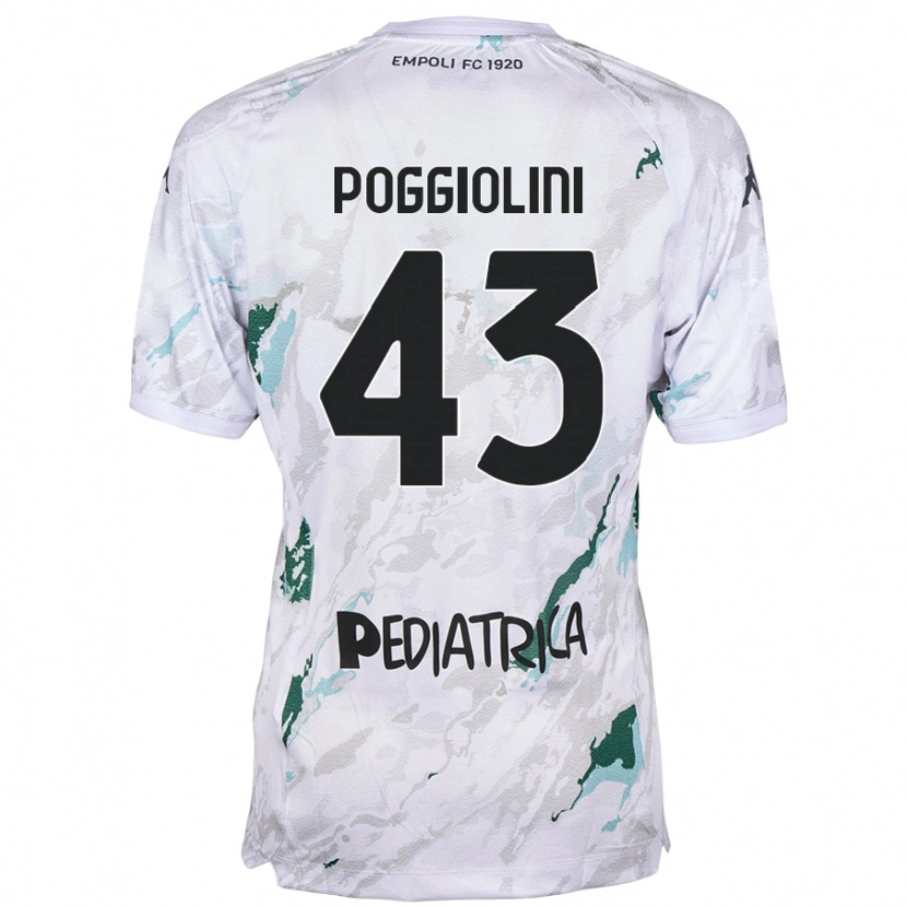 Danxen Mann Duccio Poggiolini #43 Grå Bortetrøye Drakt Trøye 2024/25 Skjorter T-Skjorte