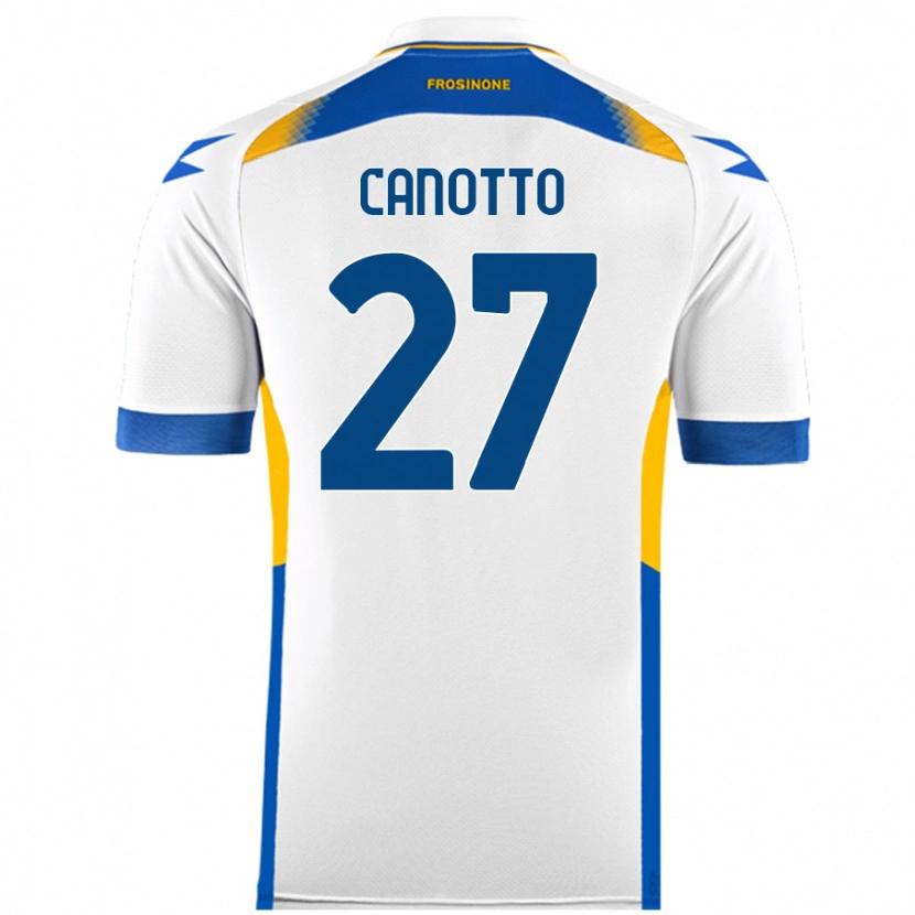 Danxen Mann Luigi Canotto #27 Hvit Bortetrøye Drakt Trøye 2024/25 Skjorter T-Skjorte