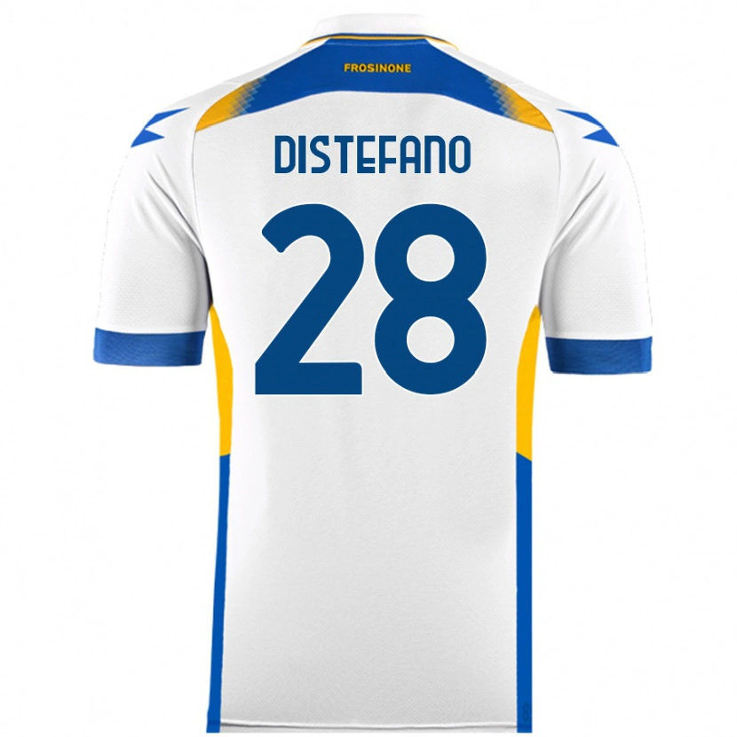 Danxen Mann Filippo Distefano #28 Hvit Bortetrøye Drakt Trøye 2024/25 Skjorter T-Skjorte