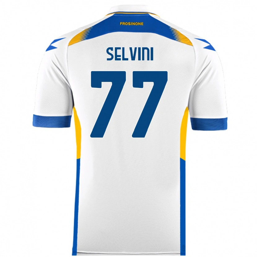 Danxen Mann Alessandro Selvini #77 Hvit Bortetrøye Drakt Trøye 2024/25 Skjorter T-Skjorte