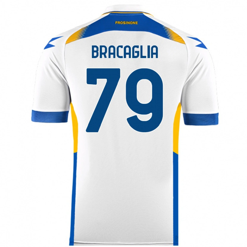 Danxen Mann Gabriele Bracaglia #79 Hvit Bortetrøye Drakt Trøye 2024/25 Skjorter T-Skjorte