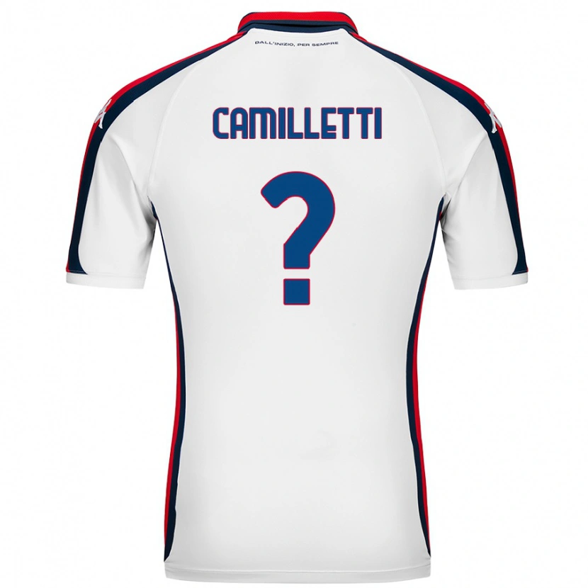 Danxen Mann Giovanni Camilletti #0 Hvit Bortetrøye Drakt Trøye 2024/25 Skjorter T-Skjorte