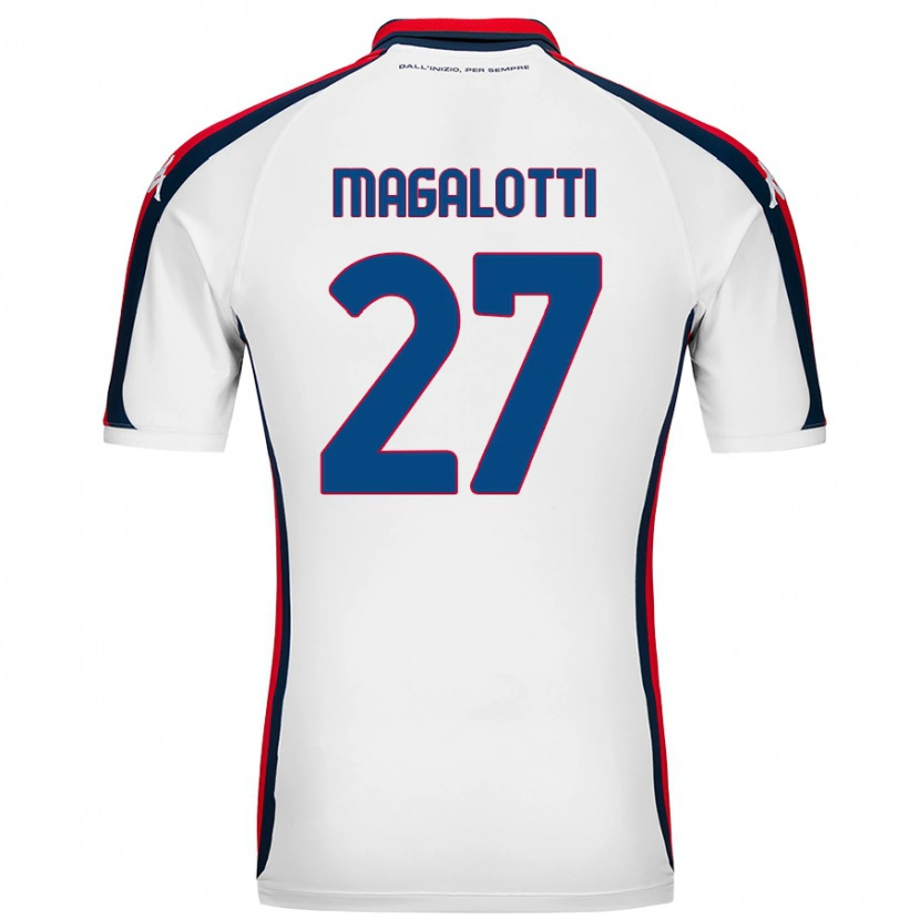 Danxen Mann Gabriele Magalotti #27 Hvit Bortetrøye Drakt Trøye 2024/25 Skjorter T-Skjorte