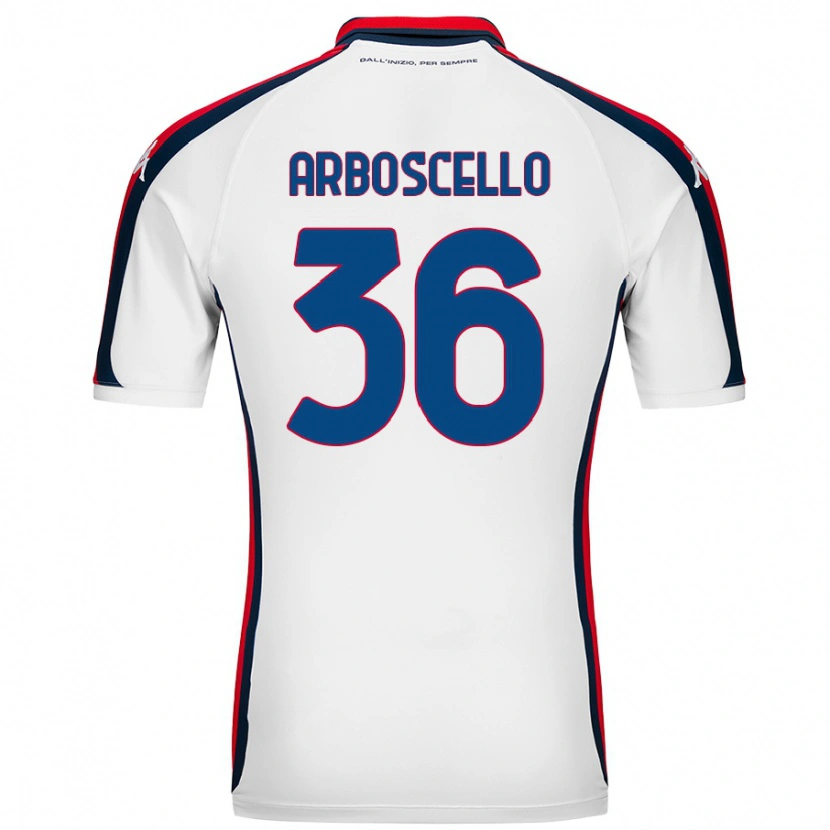 Danxen Mann Riccardo Arboscello #36 Hvit Bortetrøye Drakt Trøye 2024/25 Skjorter T-Skjorte