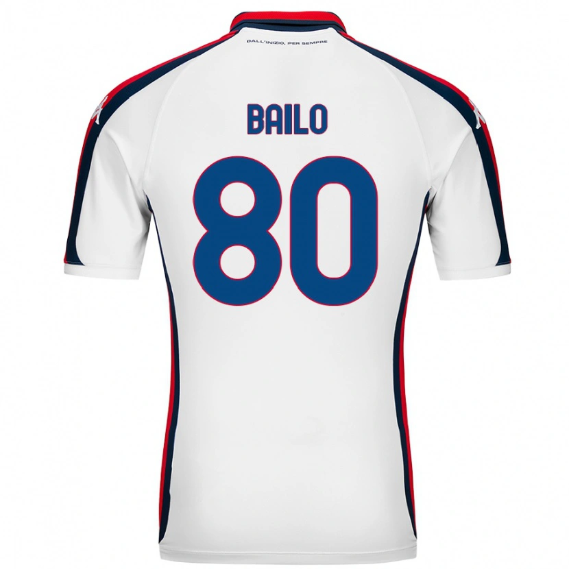 Danxen Mann Giorgio Bailo #80 Hvit Bortetrøye Drakt Trøye 2024/25 Skjorter T-Skjorte