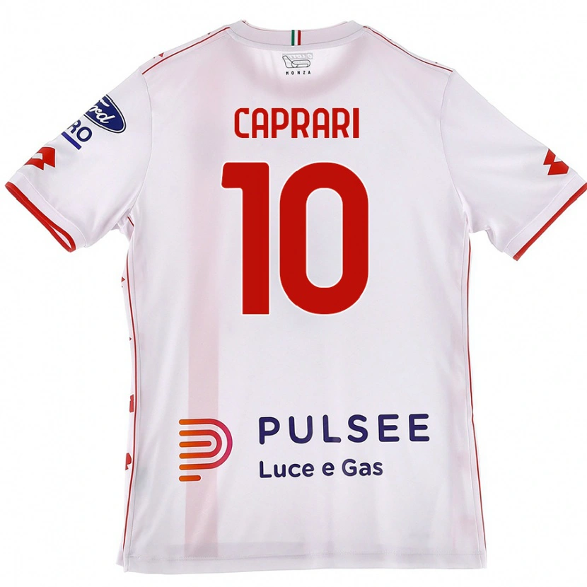Danxen Mann Gianluca Caprari #10 Hvit Rød Bortetrøye Drakt Trøye 2024/25 Skjorter T-Skjorte