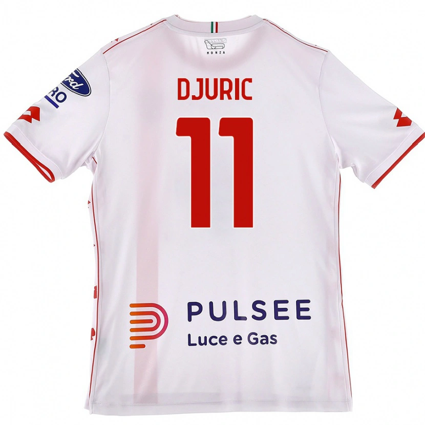 Danxen Mann Milan Djuric #11 Hvit Rød Bortetrøye Drakt Trøye 2024/25 Skjorter T-Skjorte