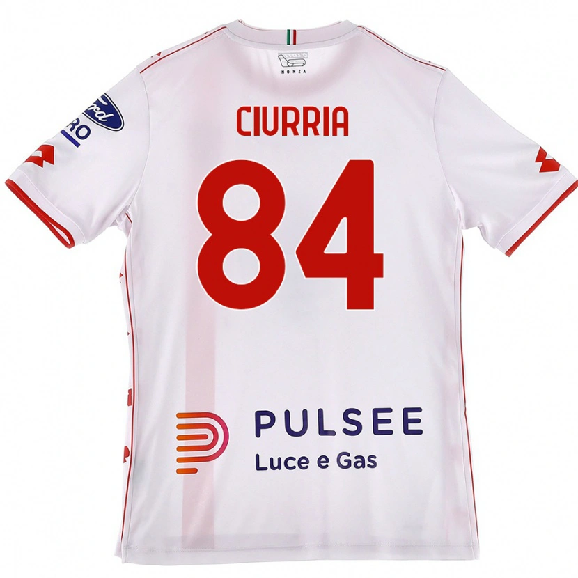 Danxen Mann Patrick Ciurria #84 Hvit Rød Bortetrøye Drakt Trøye 2024/25 Skjorter T-Skjorte
