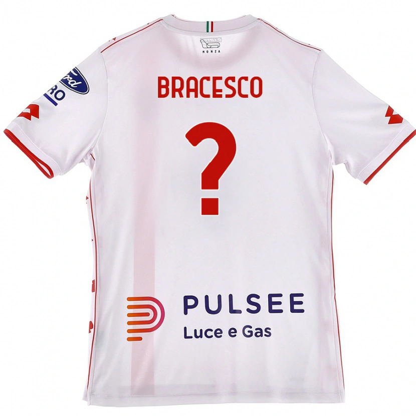 Danxen Mann Riccardo Bracesco #0 Hvit Rød Bortetrøye Drakt Trøye 2024/25 Skjorter T-Skjorte