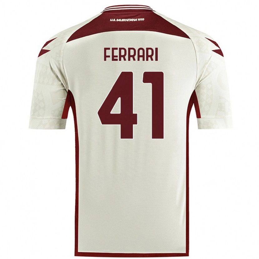 Danxen Mann Tommaso Ferrari #41 Kremfarge Bortetrøye Drakt Trøye 2024/25 Skjorter T-Skjorte