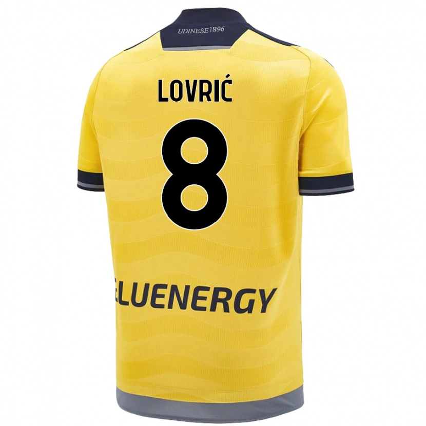 Danxen Mann Sandi Lovrić #8 Gyllen Bortetrøye Drakt Trøye 2024/25 Skjorter T-Skjorte