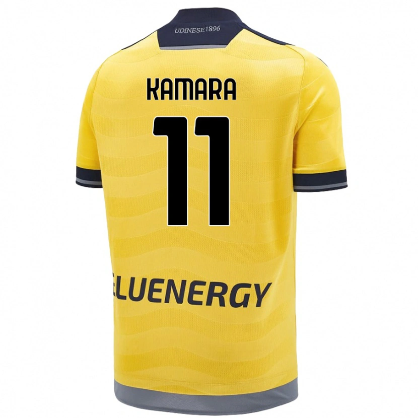 Danxen Mann Hassane Kamara #11 Gyllen Bortetrøye Drakt Trøye 2024/25 Skjorter T-Skjorte
