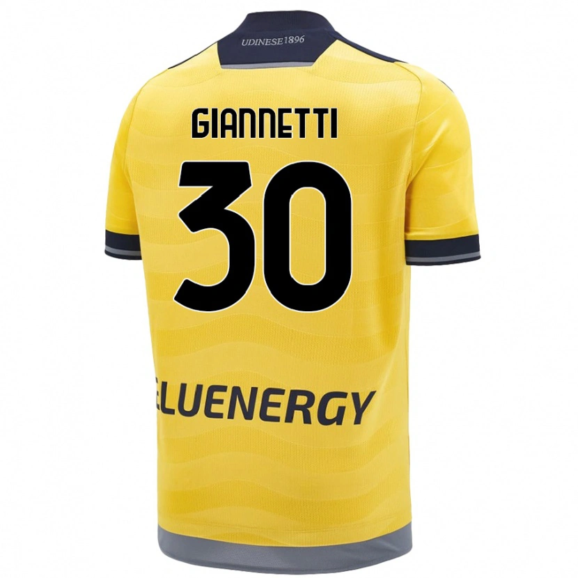 Danxen Mann Lautaro Giannetti #30 Gyllen Bortetrøye Drakt Trøye 2024/25 Skjorter T-Skjorte