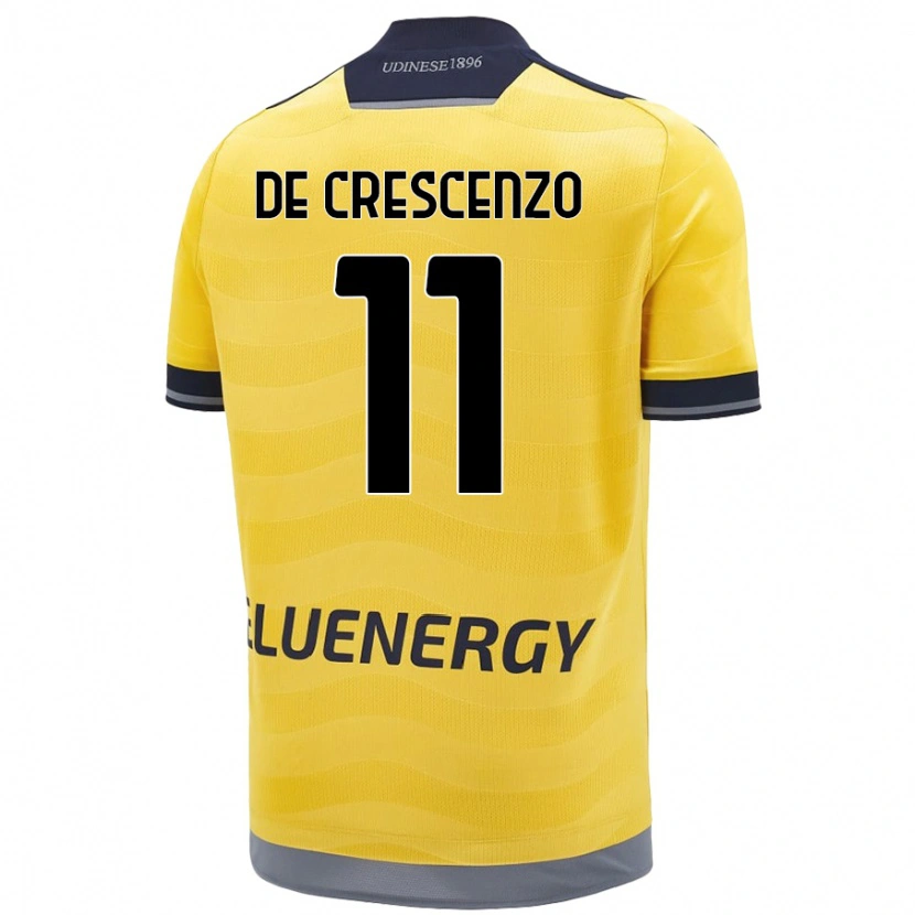 Danxen Mann Marco De Crescenzo #11 Gyllen Bortetrøye Drakt Trøye 2024/25 Skjorter T-Skjorte