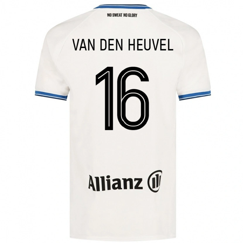 Danxen Mann Dani Van Den Heuvel #16 Hvit Bortetrøye Drakt Trøye 2024/25 Skjorter T-Skjorte