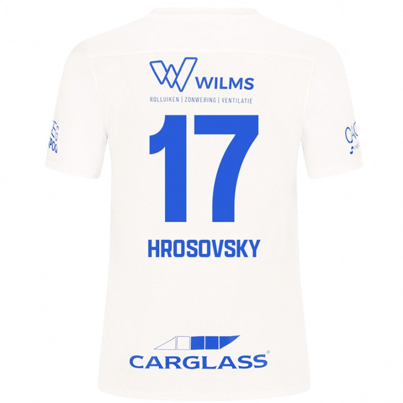Danxen Mann Patrik Hrosovsky #17 Hvit Bortetrøye Drakt Trøye 2024/25 Skjorter T-Skjorte