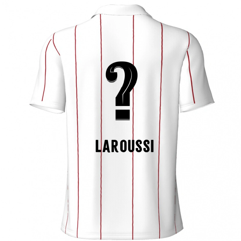 Danxen Mann Nizar Laroussi #0 Hvit Svart Bortetrøye Drakt Trøye 2024/25 Skjorter T-Skjorte