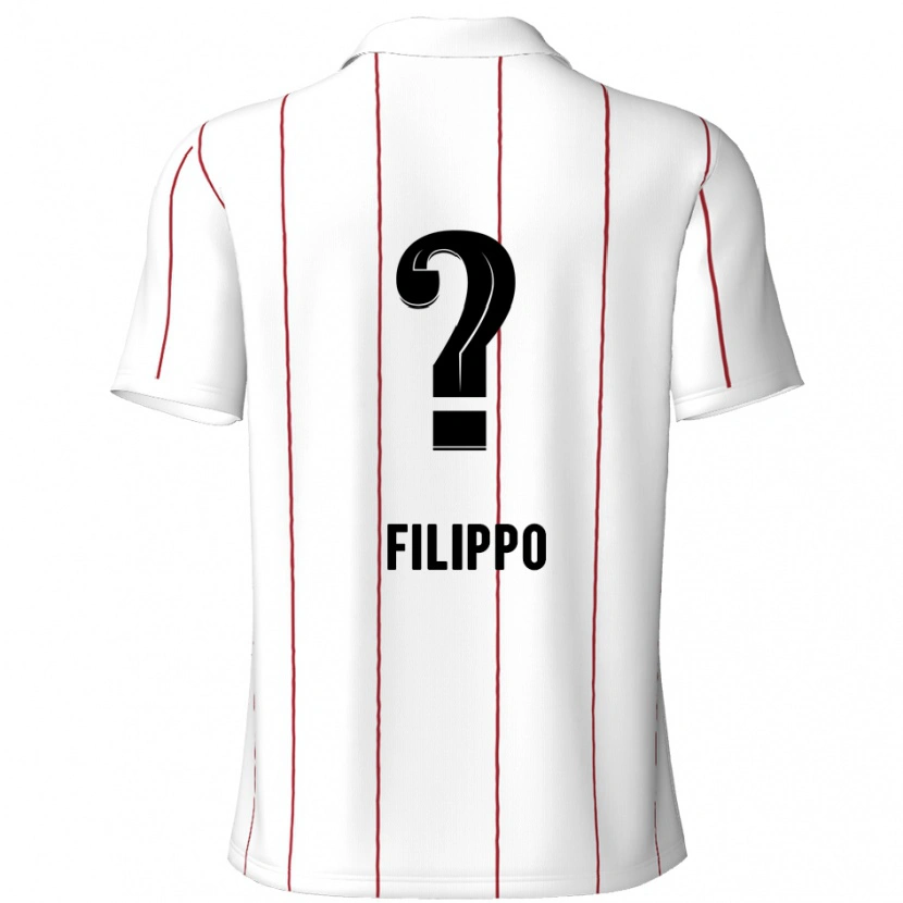 Danxen Mann Niels Filippo #0 Hvit Svart Bortetrøye Drakt Trøye 2024/25 Skjorter T-Skjorte