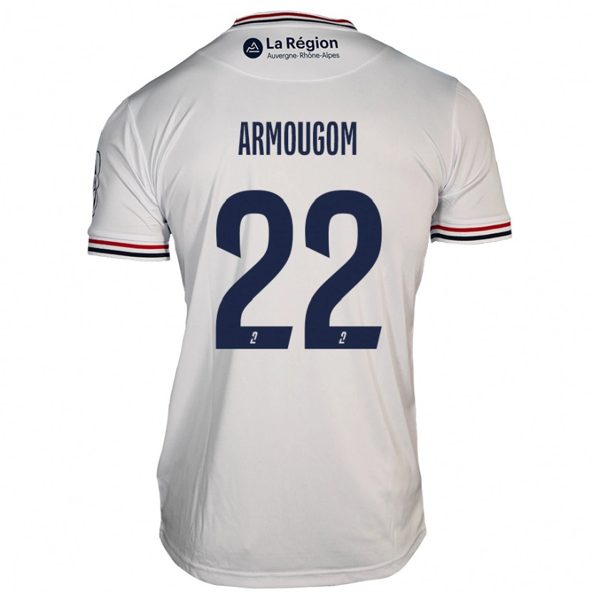 Danxen Mann Yoël Armougom #22 Hvit Bortetrøye Drakt Trøye 2024/25 Skjorter T-Skjorte