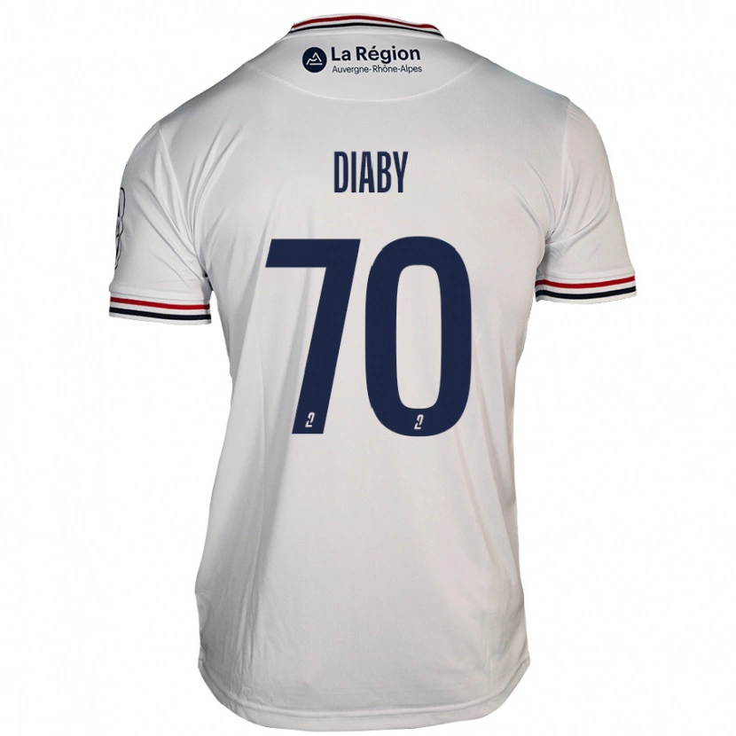 Danxen Mann Yadaly Diaby #70 Hvit Bortetrøye Drakt Trøye 2024/25 Skjorter T-Skjorte