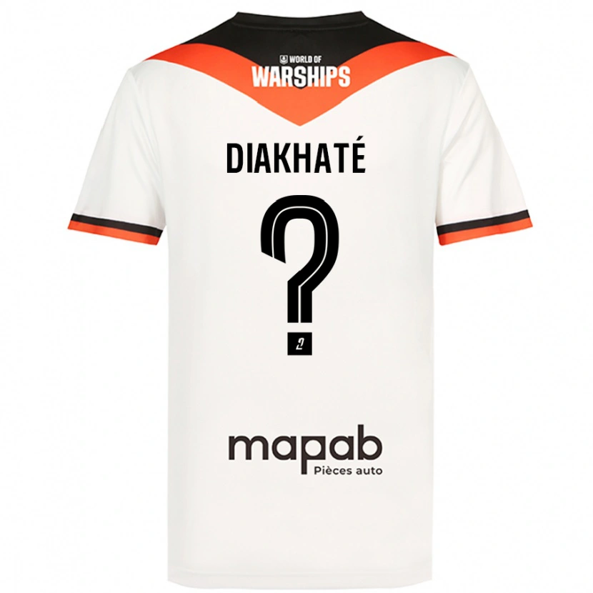 Danxen Mann Yanis Diakhaté #0 Hvit Bortetrøye Drakt Trøye 2024/25 Skjorter T-Skjorte