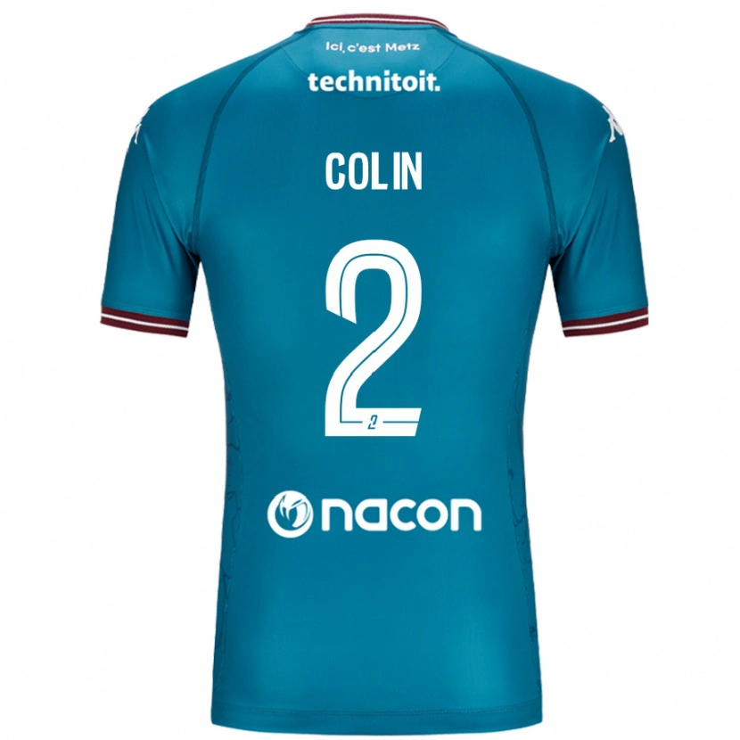 Danxen Mann Maxime Colin #2 Bleu Bensin Bortetrøye Drakt Trøye 2024/25 Skjorter T-Skjorte