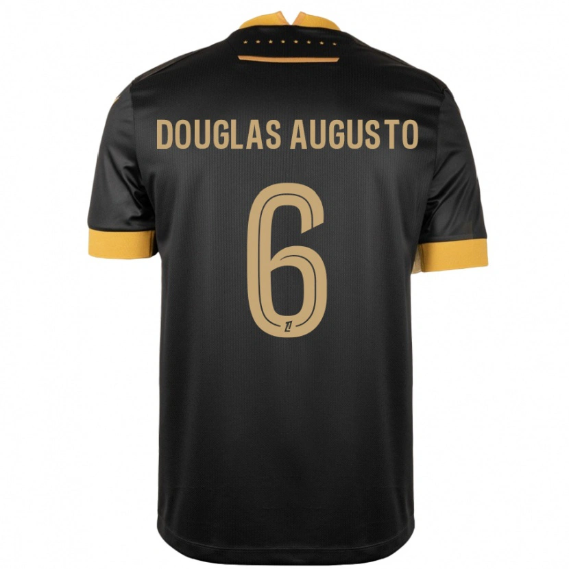 Danxen Mann Douglas Augusto #6 Svart Brun Bortetrøye Drakt Trøye 2024/25 Skjorter T-Skjorte