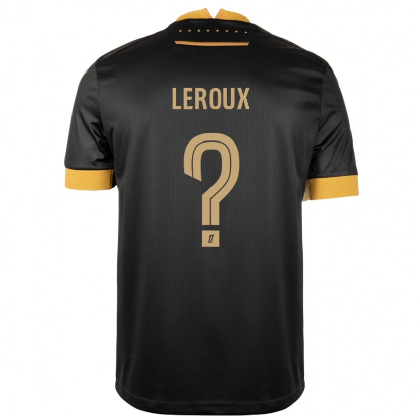 Danxen Mann Louis Leroux #0 Svart Brun Bortetrøye Drakt Trøye 2024/25 Skjorter T-Skjorte
