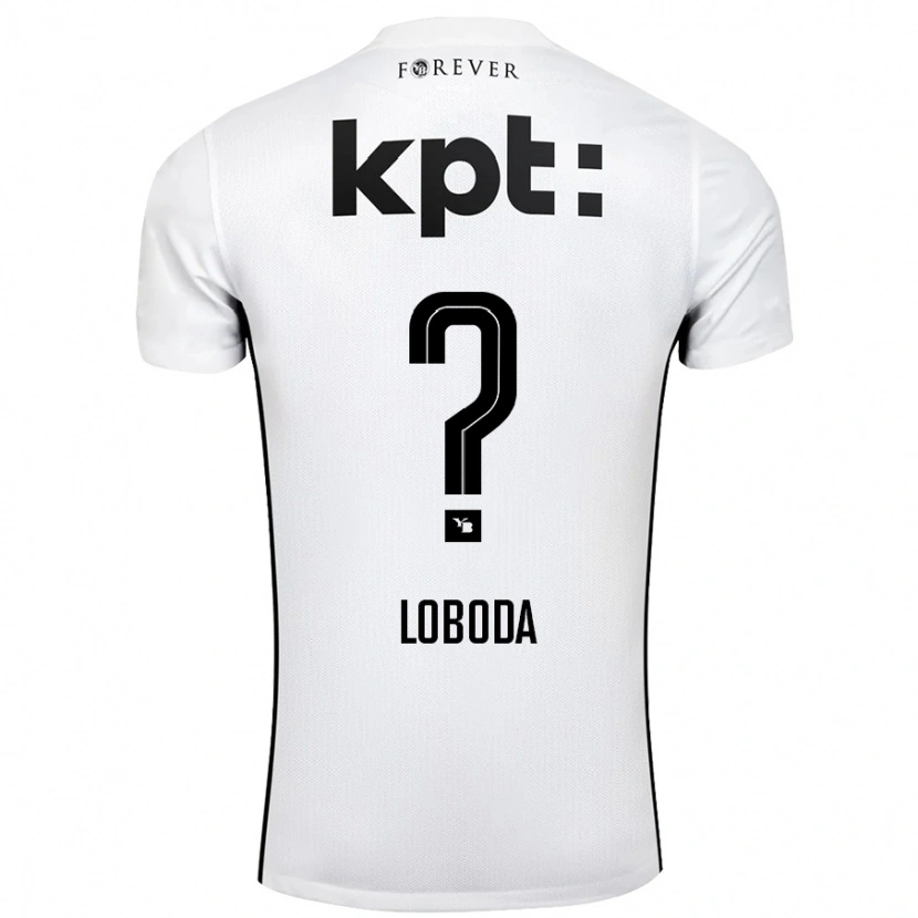 Danxen Mann Vincent Loboda #0 Hvit Svart Bortetrøye Drakt Trøye 2024/25 Skjorter T-Skjorte