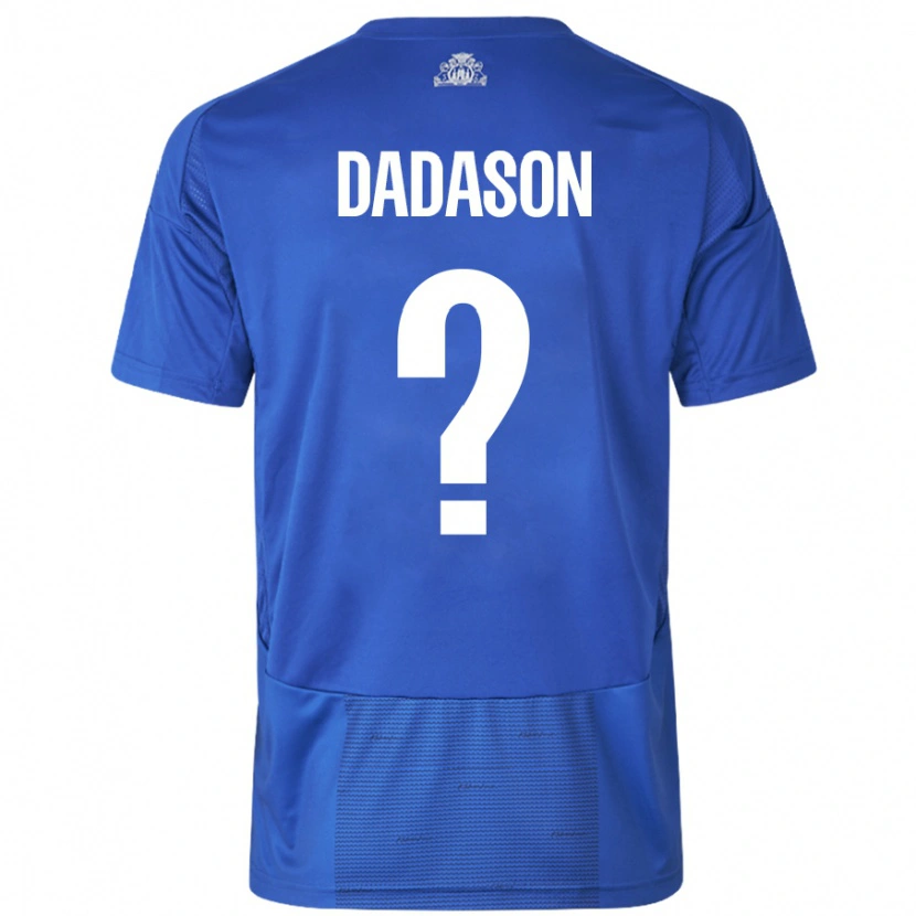 Danxen Mann Viktor Dadason #0 Hvit Blå Bortetrøye Drakt Trøye 2024/25 Skjorter T-Skjorte